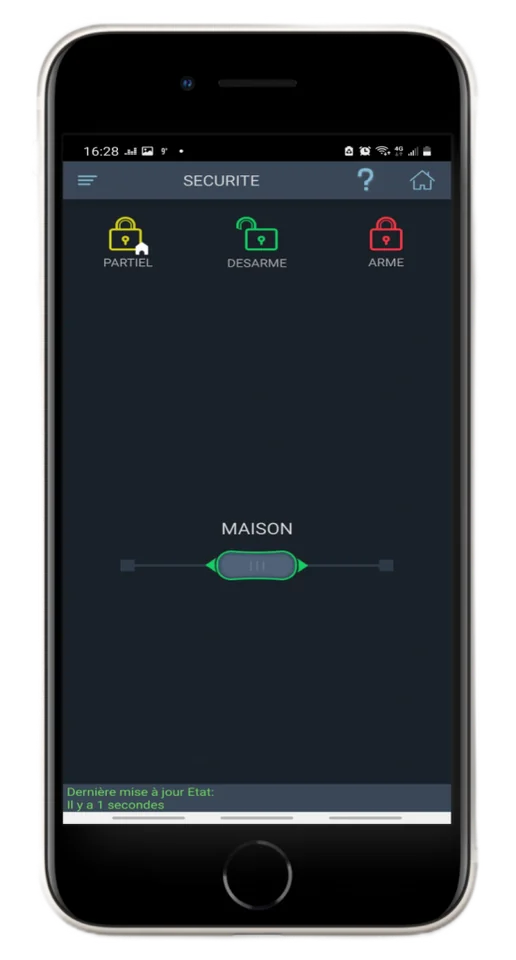 Application iRisco contrôle alarme smartphone